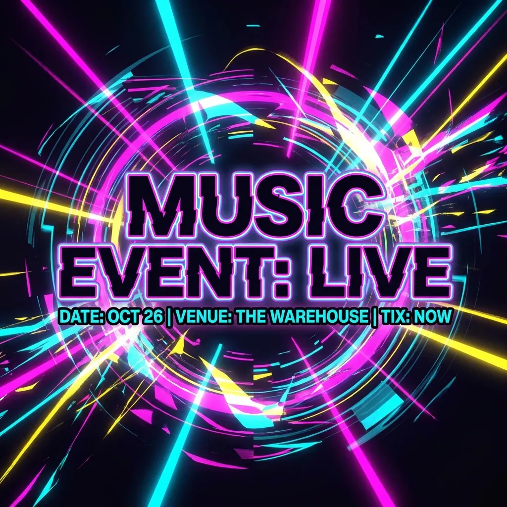 Concert flyer design example